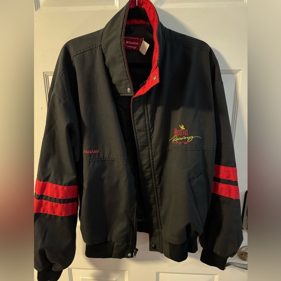 Vtg 90s Swingster WINSTON RACING Pit Crew Racer Nascar Jacket XL Embroidered USA - Picture 14 of 15